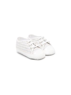 Colorichiari check-pattern lace-up sneakers - White