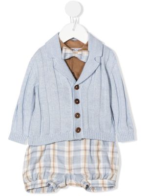 Colorichiari check-pattern shorts-set - Blue