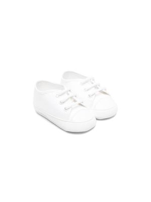 Colorichiari contrasting-toecap twill sneakers - White