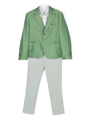 Colorichiari double-breasted striped suit set - Green