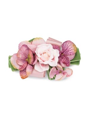 Colorichiari floral-appliqué hair clip - Pink