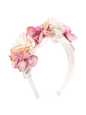 Colorichiari floral-appliqué headband - Neutrals