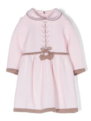 Colorichiari knitted bow-detail dress - Pink