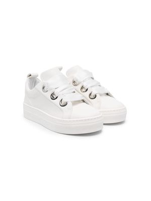 Colorichiari lace-up leather sneakers - White