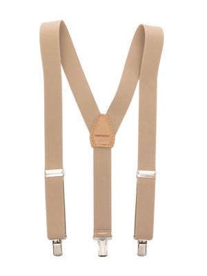 Colorichiari logo-debossed suspenders - Neutrals