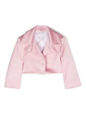 Colorichiari long-sleeves satin jacket - Pink