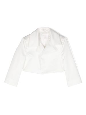 Colorichiari long-sleeves satin jacket - White