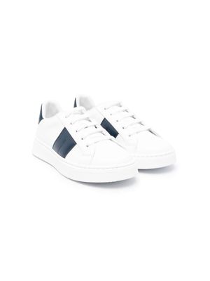 Colorichiari panelled leather sneakers - White
