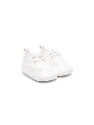 Colorichiari perforated panelled sneakers - White