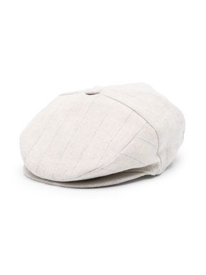 Colorichiari pinstriped chambray hat - Neutrals