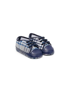 Colorichiari plaid-check sneakers - Blue