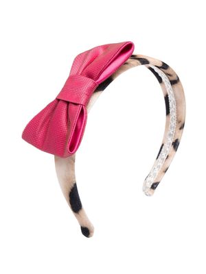 Colorichiari ripstop bow-detail headband - Pink