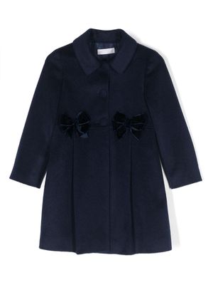 Colorichiari single-breasted bow-detail coat - Blue