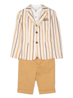 Colorichiari single-breasted short suit set - Yellow