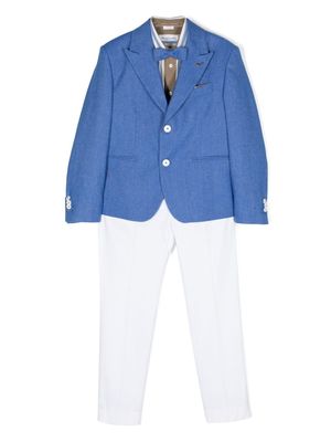 Colorichiari single-breasted striped suit set - Blue