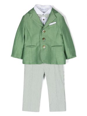 Colorichiari single-breasted three-piece suit - Green