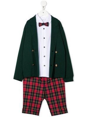 Colorichiari three-peice knitted-blazer set - Green