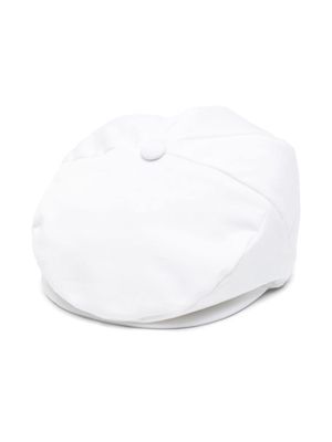 Colorichiari twill baker boy cap - White