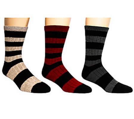 Colours by Alexander Julian Men's 3 Pack Cashme re Blend Socks