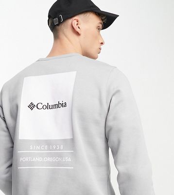 Columbia box logo crew neck sweatshirt in gray