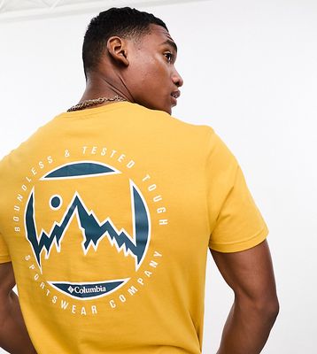 Columbia Brice Creek T-shirt in yellow Exclusive to ASOS