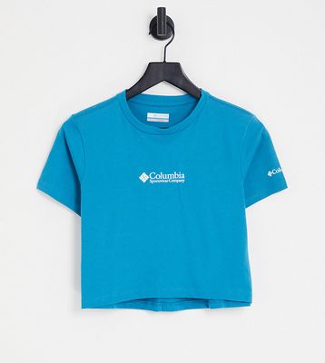 Columbia CSC Basic Logo cropped t-shirt in blue