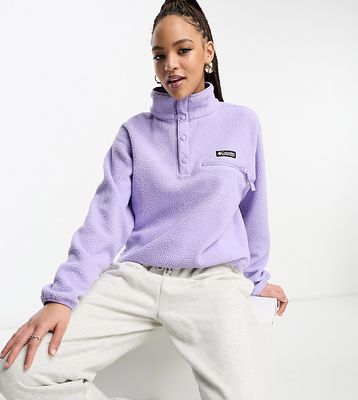 Columbia Helvetia cropped 1/2 snap fleece in lilac exclusive to ASOS-Purple