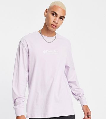 Columbia Hopedale long sleeve t-shirt in lilac Exclusive at ASOS-Purple
