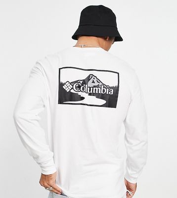 Columbia Hopedale long sleeve t-shirt in white Exclusive at ASOS