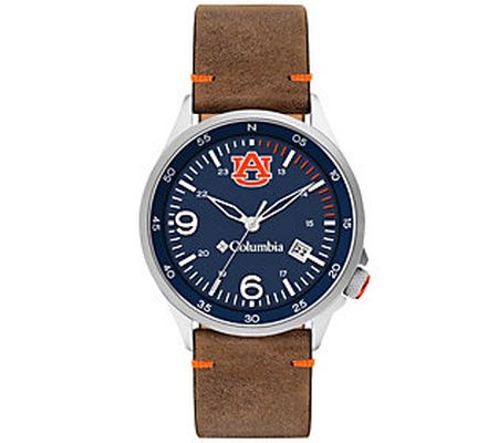 Columbia Men's Auburn Brown Leather Strap Watch