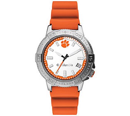 Columbia Men's Clemson Stainless Steel Silicone Strap Watch