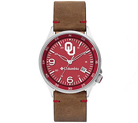Columbia Men's Oklahoma Brown Leather Strap Wat ch