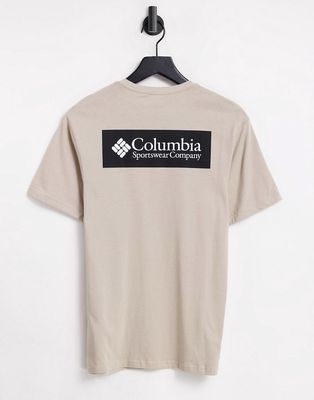 Columbia North Cascades back print T-shirt in beige-Neutral