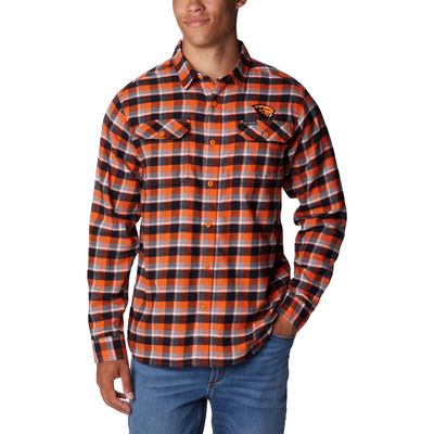 Columbia Orange Oregon State Beavers Flare Gun Flannel Long Sleeve Shirt