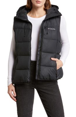 Columbia Pike Lake II Water Repellent Hooded Puffer Vest in Black