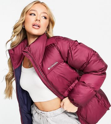 Columbia Puffect jacket in burgundy Exclusive at ASOS-Red