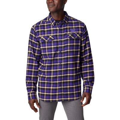 Columbia Purple Washington Huskies Flare Gun Flannel Long Sleeve Shirt