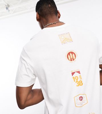 Columbia Skyline Cruise back print t-shirt in white Exclusive to ASOS