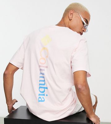 Columbia Unionville back print T-shirt in pink Exclusive to ASOS