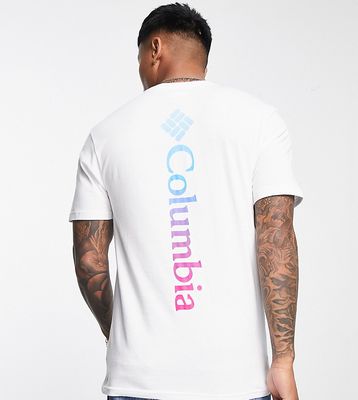 Columbia Unionville back print t-shirt in white Exclusive at ASOS