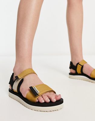Columbia Via sandals in black and stone