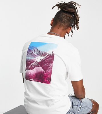 Columbia Westhoff back print t-shirt in white Exclusive at ASOS