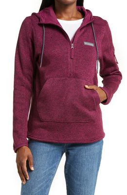 Columbia Women's Sweater Weather™ Half Zip Hooded Pullover in Marionberry Heather