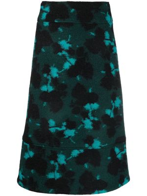 colville abstract-print felted skirt - Blue