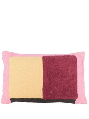 colville colour-block cotton-wool blend cushion - Pink