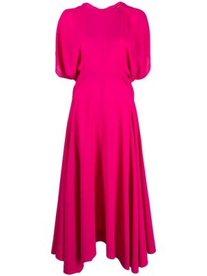 colville draped mid-length dress - Pink