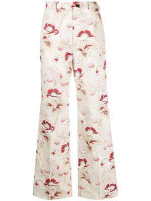 colville floral-print wide-leg trousers - Pink