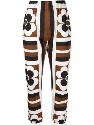 colville Psycho printed cropped trousers - Brown
