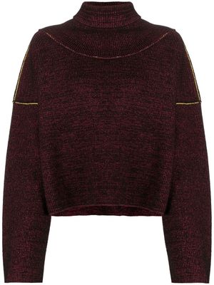 colville roll-neck two-tone jumper - Pink