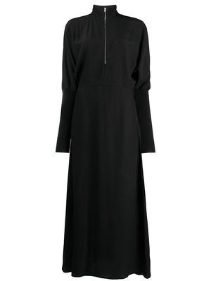 colville zip-up midi dress - Black
